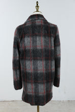 Load image into Gallery viewer, Fifteen Twenty Womens Small Plaid Mohair Blend Double Breasted Coat USA Made