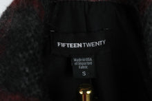 Load image into Gallery viewer, Fifteen Twenty Womens Small Plaid Mohair Blend Double Breasted Coat USA Made