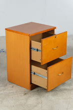 Load image into Gallery viewer, Modern Two Drawer Locking File Cabinet in Cherry Finish
