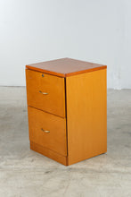 Load image into Gallery viewer, Modern Two Drawer Locking File Cabinet in Cherry Finish