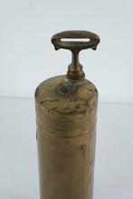 Load image into Gallery viewer, Antique European Brass Fire Extinguisher Syringe – Hand Pump Fire Sprayer – 13" Tall