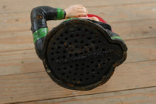 Load image into Gallery viewer, Antique John Harper Fireman Cast Iron Mechanical Bank 1915 Working Eyes