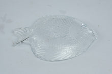 Load image into Gallery viewer, Clear Glass Fish Shaped Serving Dish Pressed Glass Seafood Plate 7 Inch