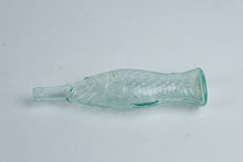 Load image into Gallery viewer, Vintage Italian Pescevino Fish Shaped Aqua Glass Wine Bottle 13 Inch