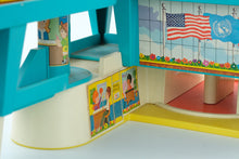 Load image into Gallery viewer, Vintage 1970s Fisher-Price Play Family Airport Jetway Set – With Figures, Plane, and Accessories
