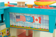 Load image into Gallery viewer, Vintage 1970s Fisher-Price Play Family Airport Jetway Set – With Figures, Plane, and Accessories