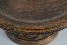 Load image into Gallery viewer, Fitz and Floyd Hand-Carved Wooden Pedestal Stand – Rustic Decorative Display Riser