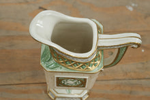 Load image into Gallery viewer, Fitz and Floyd Classics Gregorian Collection Creamer – Handcrafted Porcelain, Green & Gold Accents (5 5/8”)