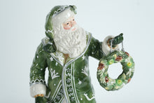 Load image into Gallery viewer, Fitz and Floyd Winter Garden Santa Figurine – Original Box – Hand-Painted Holiday Collectible