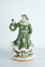 Load image into Gallery viewer, Fitz and Floyd Winter Garden Santa Figurine – Original Box – Hand-Painted Holiday Collectible