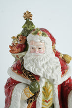 Load image into Gallery viewer, Fitz and Floyd Damask Holiday Santa Centerpiece – 19-616 – Original Box, Stunning Hand-Painted Detail