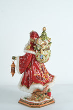 Load image into Gallery viewer, Fitz and Floyd Damask Holiday Santa Centerpiece – 19-616 – Original Box, Stunning Hand-Painted Detail