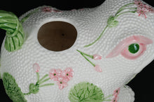 Load image into Gallery viewer, 1986 Fitz and Floyd Frog Teapot – Hand-Painted Ceramic with Floral & Lily Pad Detail (Lid Missing)