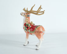 Load image into Gallery viewer, Fitz and Floyd Holiday Home Deer Figurine – 2020 Design, Original Box – Festive Hand-Painted Décor
