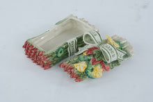 Load image into Gallery viewer, Fitz and Floyd Herb Garden Asparagus Butter Dish Covered Ceramic 1996