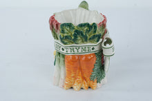 Load image into Gallery viewer, Fitz and Floyd Herb Garden Coffee Mug Rosemary Sage Basil Parsley Ceramic