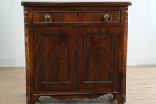 Load image into Gallery viewer, Antique Mahogany Wash Cabinet with Paneled Doors and Beaded Trim