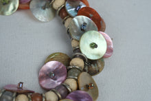 Load image into Gallery viewer, Multicolor Mother of Pearl Shell Disc Beaded Stretch Bracelet Boho Statement Jewelry