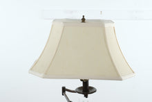 Load image into Gallery viewer, Traditional Swing Arm Floor Lamp Wood Column Adjustable Reading Light 58 Inch