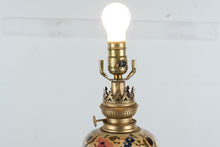 Load image into Gallery viewer, Antique Brass Bridge Floor Lamp With Marble Table Oil Lamp Style 70 Inch