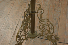 Load image into Gallery viewer, Antique Brass Bridge Floor Lamp With Marble Table Oil Lamp Style 70 Inch