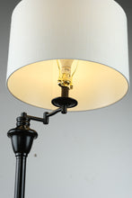 Load image into Gallery viewer, JONATHAN Y “Cora” 60" Floor Lamp with Glass Side Table – Metal/Glass LED (2 Available – While Supplies Last)