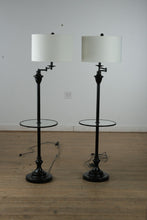 Load image into Gallery viewer, JONATHAN Y “Cora” 60" Floor Lamp with Glass Side Table – Metal/Glass LED (2 Available – While Supplies Last)