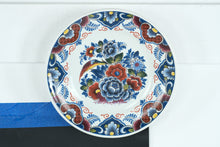 Load image into Gallery viewer, Delft-Style Dutch Wall Plate – Hand-Painted Bird & Floral Pattern, Made in Holland – 7.5" Round