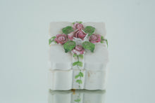 Load image into Gallery viewer, Lefton China Hand-Painted Porcelain Trinket Box – Pink Rose Floral Design