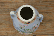 Load image into Gallery viewer, Japanese Moriage Floral Vase with Applied Chrysanthemums & Twin Handles – 13" Tall