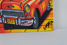 Load image into Gallery viewer, Original Cuban Floridita Havana Street Scene Painting Classic Car Signed Canvas Art