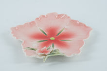 Load image into Gallery viewer, Two’s Company Hand-Painted Ceramic Flower Dish – Pink Hibiscus Trinket Tray