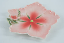 Load image into Gallery viewer, Two’s Company Hand-Painted Ceramic Flower Dish – Pink Hibiscus Trinket Tray