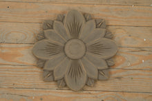 Load image into Gallery viewer, Pair of Decorative Carved Wood Wall Plaques – Rustic Floral Medallion Set