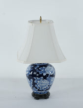 Load image into Gallery viewer, Blue & White Floral Ginger Jar Table Lamp with Shade β 21.5" Tall