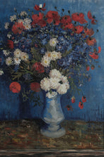 Load image into Gallery viewer, Van Gogh Vase with Cornflowers and Poppies Framed Reproduction – 30" x 40" Textured Canvas Wall Art