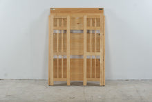 Load image into Gallery viewer, Folding Wood Three-Tier Bookshelf with Slatted Sides