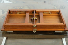 Load image into Gallery viewer, Folding Wooden Lap Desk / Breakfast Tray with Adjustable Top β Solid Wood Writing Table β Brass Hardware