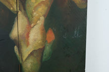 Load image into Gallery viewer, Floral Folding Room Divider Screen Hand Painted Style 4 Panel 72 Inch