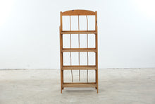 Load image into Gallery viewer, Wood Folding Four-Tier Bookshelf with Slatted Shelves