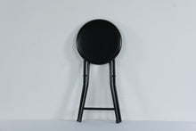 Load image into Gallery viewer, Black Folding Padded Stool Metal Frame Portable Seat 12 5 x 18 5
