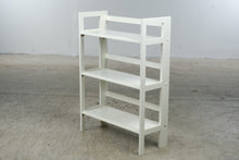 Load image into Gallery viewer, White Wood 3 Tier Freestanding Shelf Bookcase Bathroom Storage 38 Inch