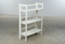 Load image into Gallery viewer, White Wood 3 Tier Freestanding Shelf Bookcase Bathroom Storage 38 Inch