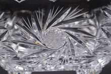 Load image into Gallery viewer, Vintage Hand Cut Crystal Footed Centerpiece Bowl Pinwheel Starburst 8 Inch