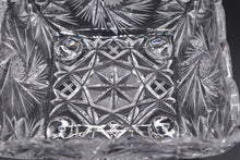 Load image into Gallery viewer, Vintage Hand Cut Crystal Footed Centerpiece Bowl Pinwheel Starburst 8 Inch
