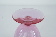 Load image into Gallery viewer, Blenko 388 Pink Crackle Glass Vase Hand Blown Ruffle Rim