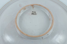 Load image into Gallery viewer, Fes Naji Moroccan Hand-Painted Ceramic Wall Bowl – 14" Round – Footed & Signed