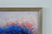 Load image into Gallery viewer, Original Floral Still Life Oil Painting Blue and Pink Bouquet 16x14 Framed