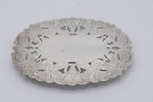 Load image into Gallery viewer, Wallace Silverplate Pierced Footed Serving Tray – Ornate Floral Scroll Design, #7310