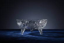 Load image into Gallery viewer, Vintage Cut Crystal Footed Bowl Floral Starburst Candy Dish